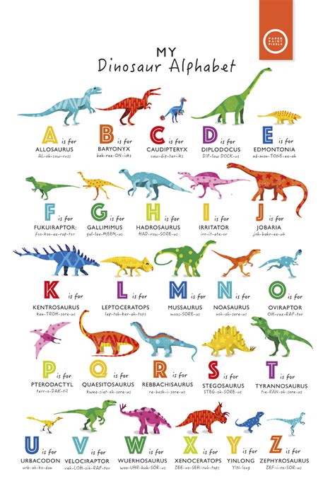 Free Printable Dinosaur Alphabet Poster